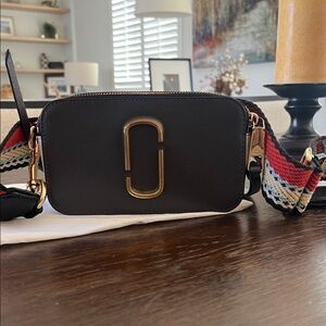 Marc Jacobs Snapshot multi/ color  Crossbody Bag with Gold Logo